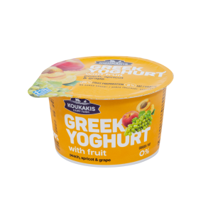 Greek Yoghurt with peach, apricot and grape